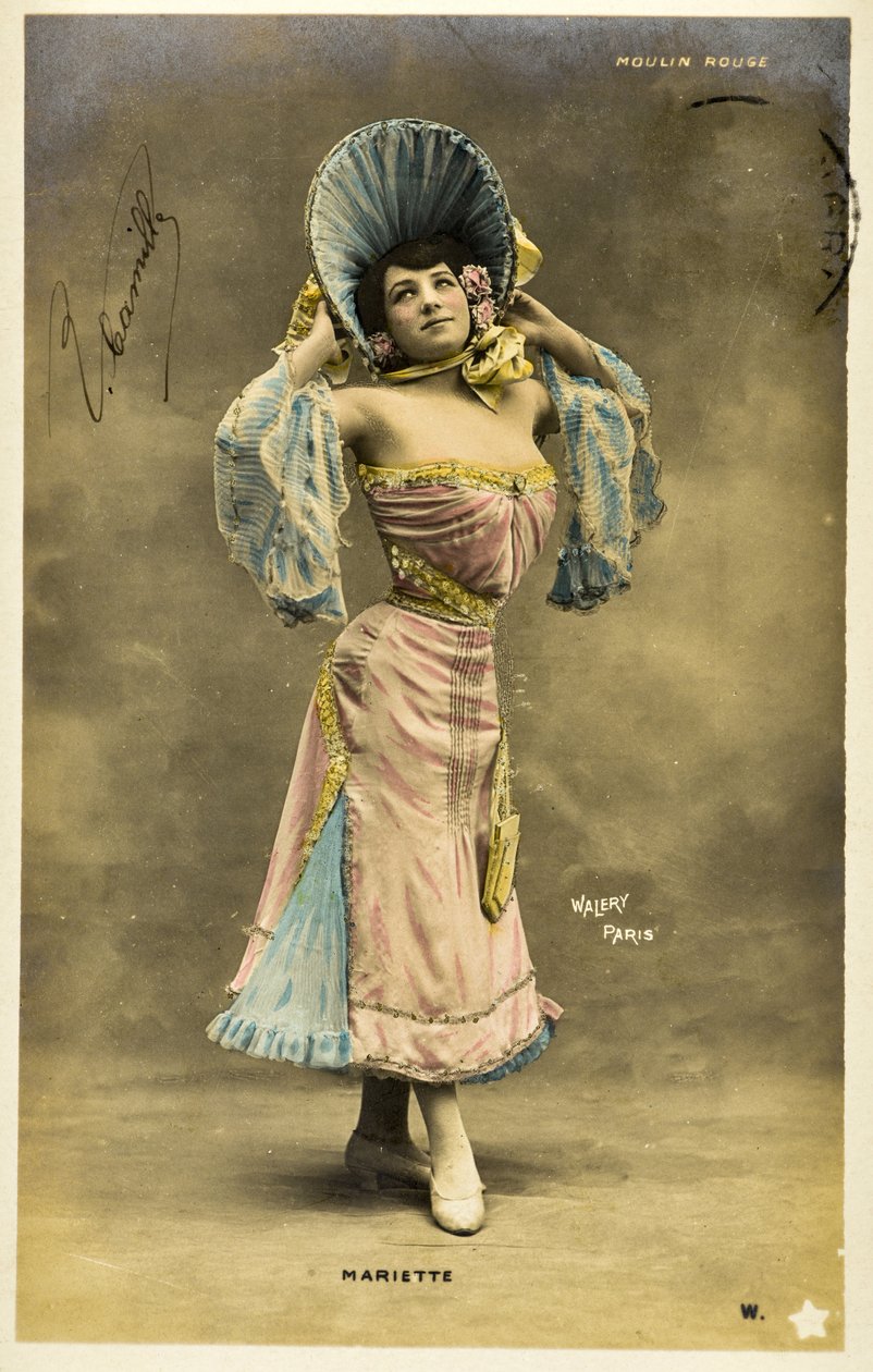 Postal: Moulin Rouge - Retrato de Mariette, artista de music hall de Phillipe de Marlier