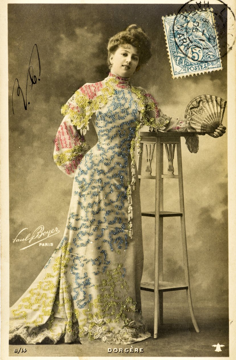 Postal: Retrato de Arlette Dorgere/Née Anna Mathilde Irma Jouve (1880 - 1965), comediante, bailarina y cantante de Phillipe de Marlier