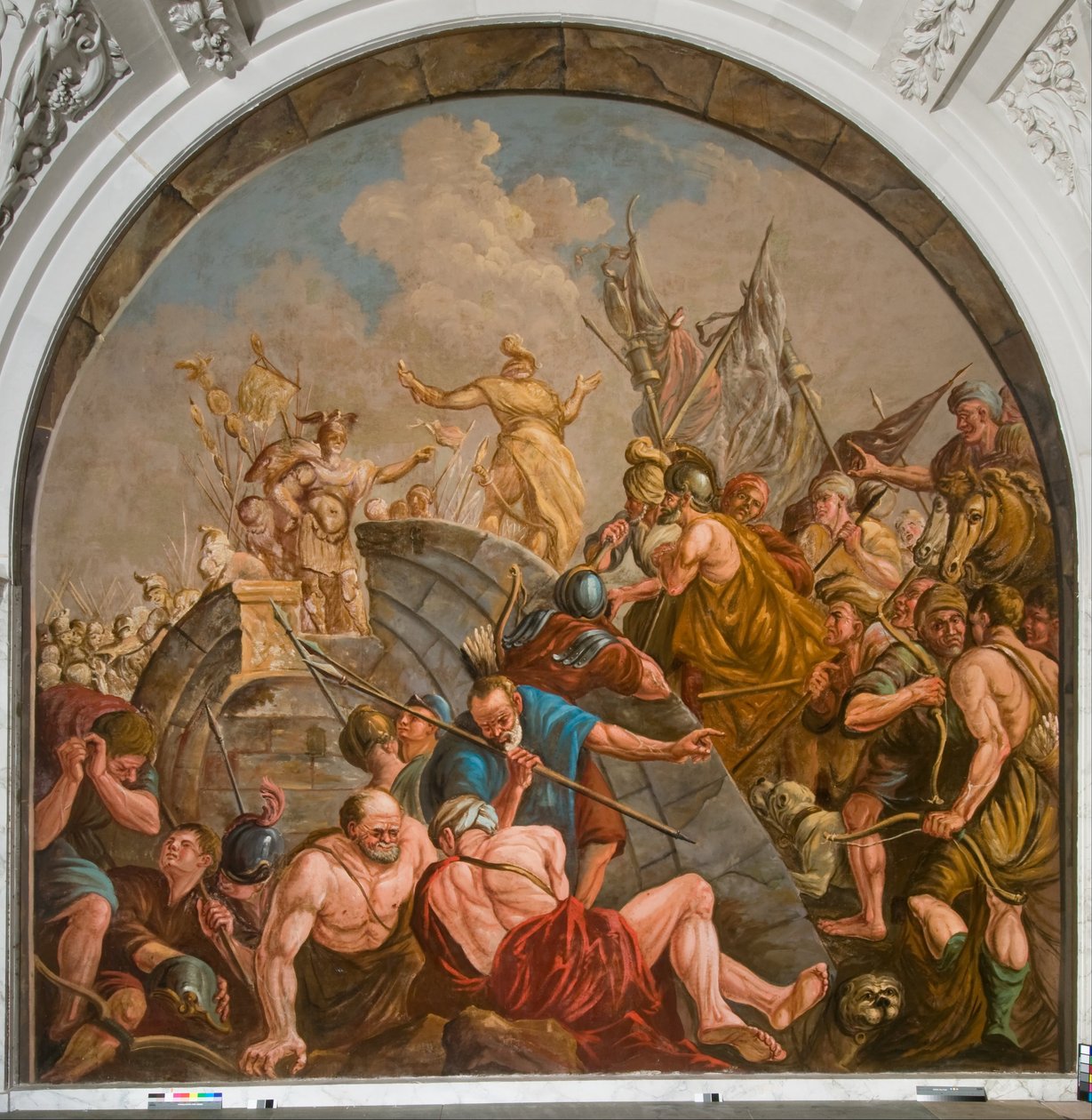 Las negociaciones de paz entre Claudio Civilis y Quintus Petillis Cerialis de Giovanni Antonio de Groot