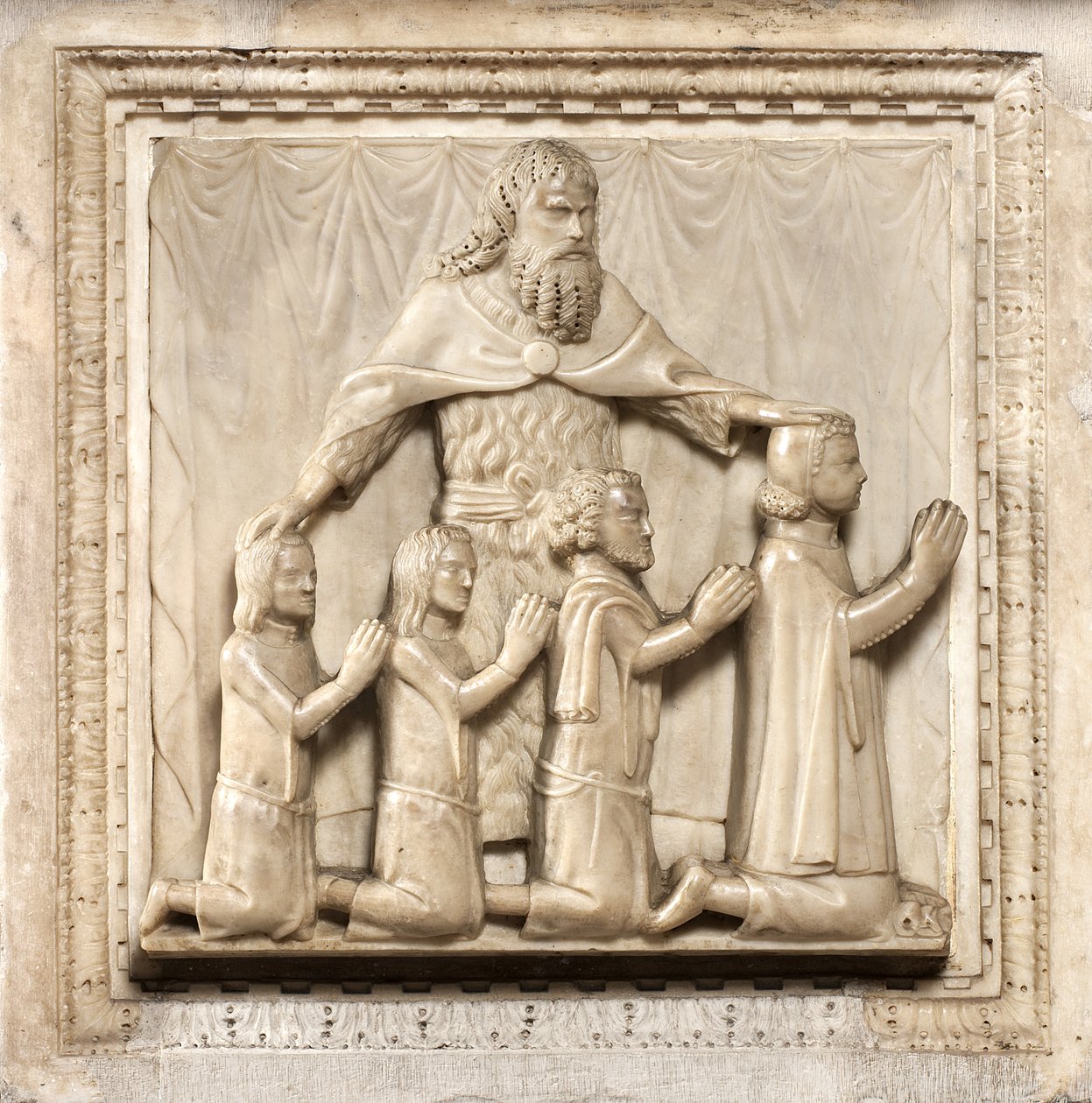 Cuatro donantes y San Pedro de Giovanni Balduccio