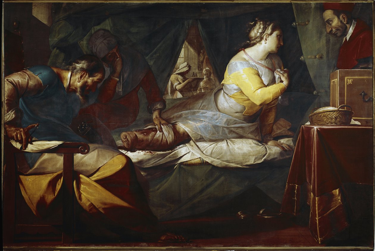 Quadroni de San Carlo: episodio de la vida de San Carlos Borromeo: el milagro de Aurelia degli Angeli de Giovanni Battista  Crespi