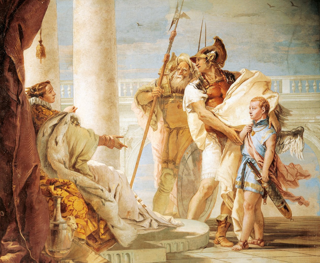 Eneas presentando a Cupido disfrazado de Ascanio a Dido de Giovanni Battista Tiepolo