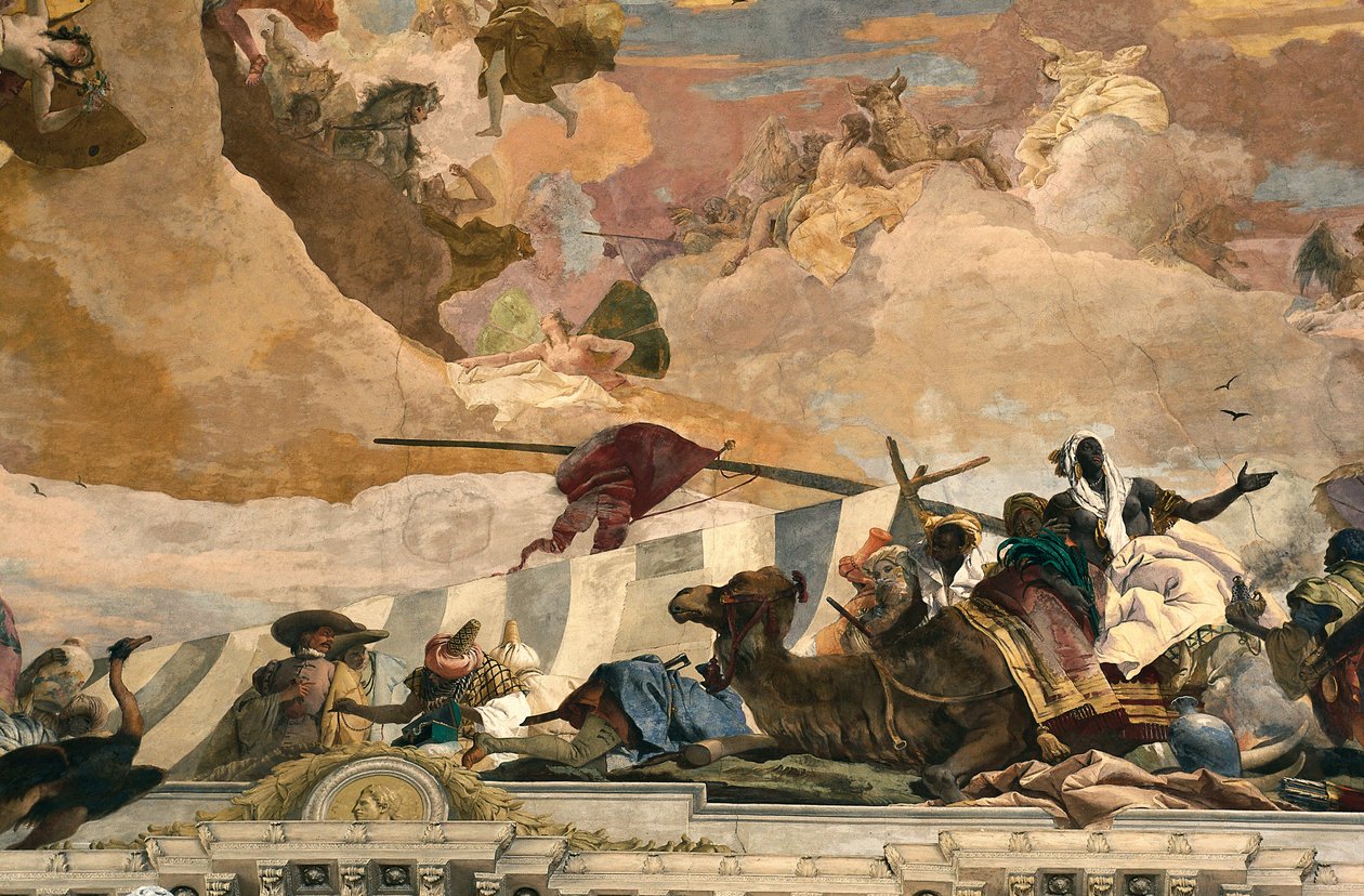 Alegoría de África. Fresco de Giovanni Battista Tiepolo (1696-1770) de Giovanni Battista Tiepolo