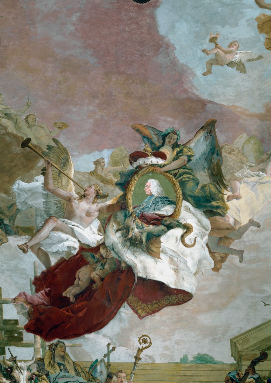 Apoteosis del príncipe obispo Carl Philipp von Greiffenklau (fresco) de Giovanni Battista (1696-1770) Tiepolo