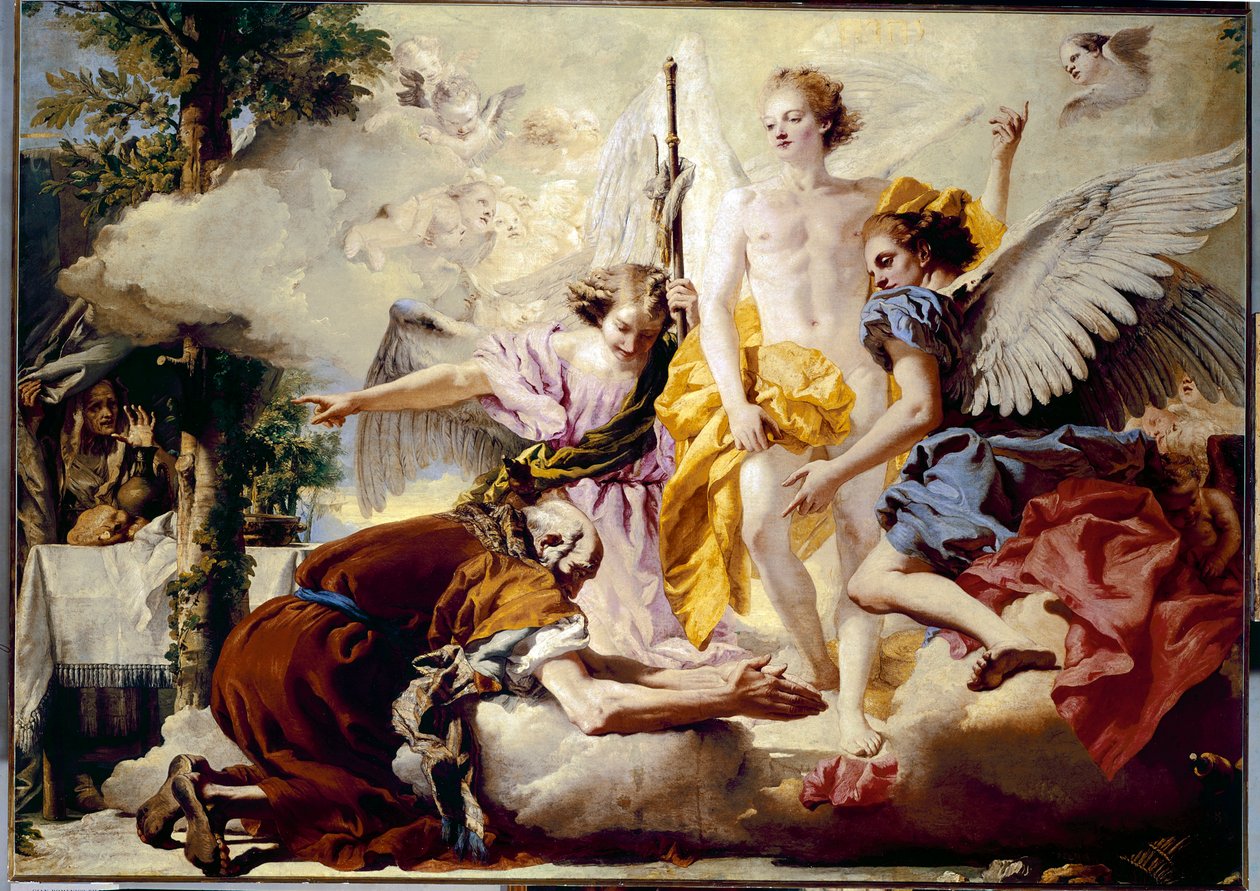Aparición de los tres ángeles a Abraham de Giovanni Battista Tiepolo