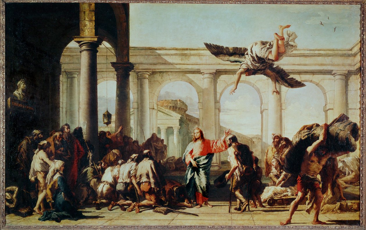 Cristo cura al paralítico ... de Giovanni Battista (1696-1770) Tiepolo