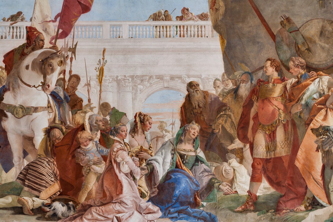 Continencia de Alejandro Magno (detalle) de Giovanni Battista Tiepolo