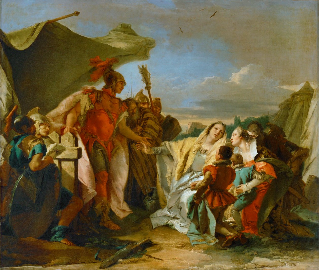 Coriolano ante las murallas de Roma (pintura sobre lienzo) de Giovanni Battista (1696-1770) Tiepolo
