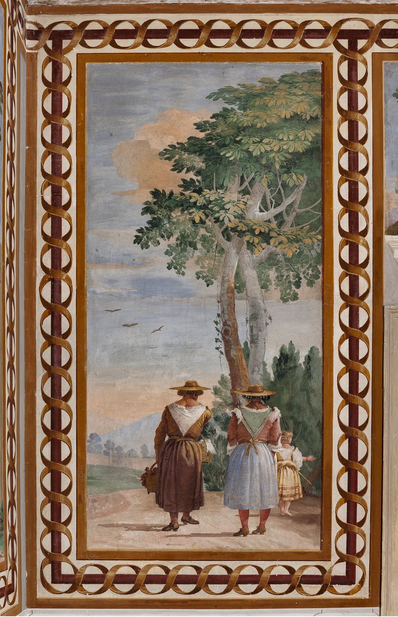 Alojamientos para invitados, Sala de las Escenas Rurales: "Paisaje con campesinos" de Giovanni Battista Tiepolo