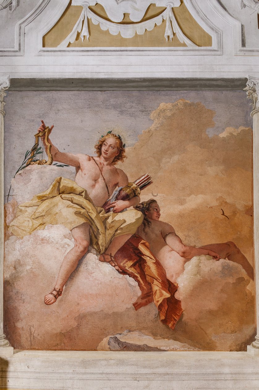 Alojamiento de invitados, la Sala del Olimpo: "Apolo y Diana" de Giovanni Battista Tiepolo