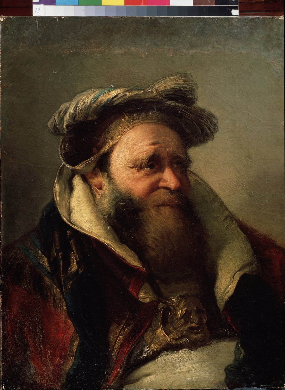 Retrato de un anciano (Retrato de un anciano). Pintura de Giambattista Tiepolo (1696-1770). Óleo sobre lienzo, entre 1750-1770. Escuela veneciana, estilo rococó. Museo estatal al aire libre Peterhof, San Petersburgo. de Giovanni Battista Tiepolo
