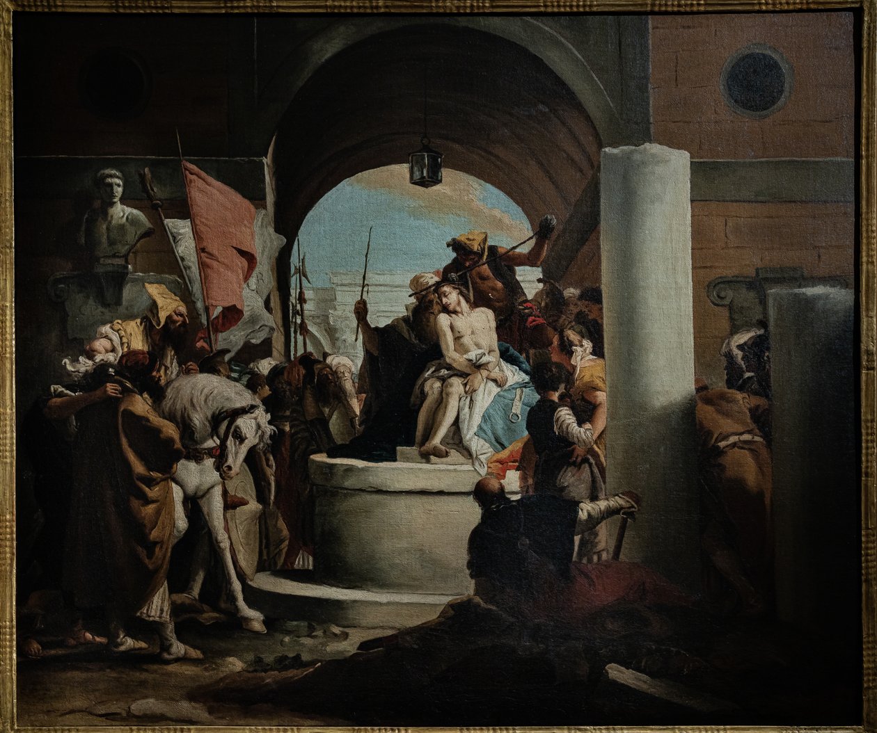Copia de La coronación de espinas, mediados del siglo XVIII (óleo sobre lienzo) de Giovanni Battista (1696 1770) (workshop of) Tiepolo