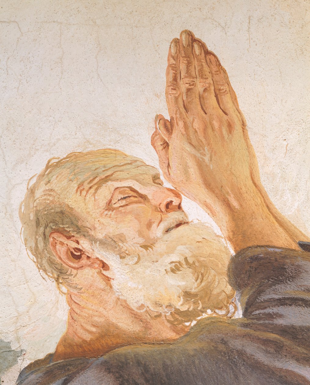 Abraham y los ángeles, por Giambattista Tiepolo, fresco, (detalle), Palacio Arzobispal, Udine de Giovanni Battista Tiepolo