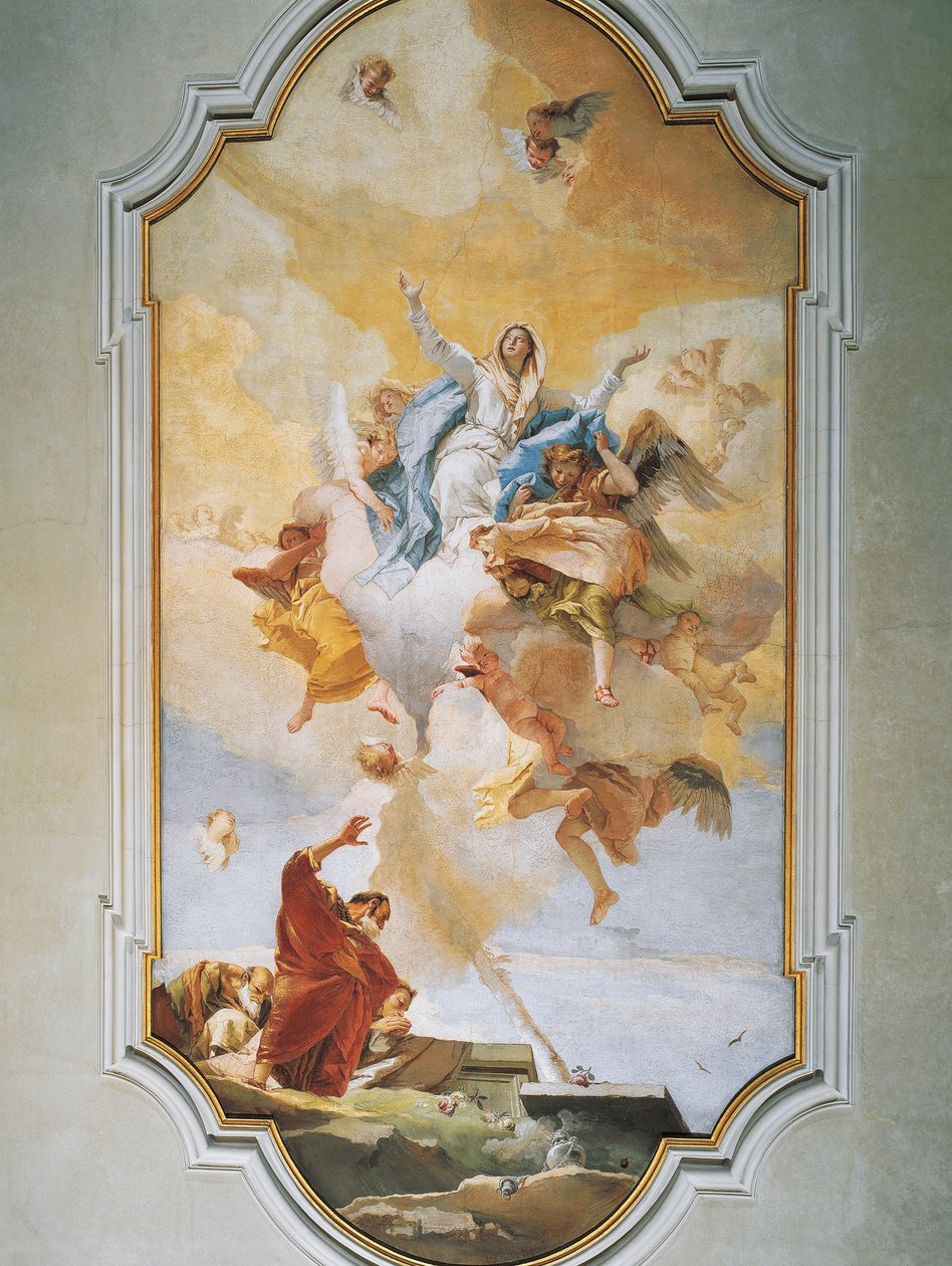 Asunción, por Giovanni Battista Tiepolo (1696-1770), fresco, Oratorio de la Pureza, Udine de Giovanni Battista Tiepolo