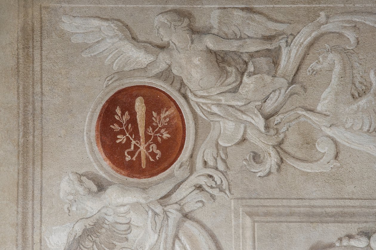 Detalle del fresco, de la Sala de la Eneida en la Palazzina de Giovanni Battista Tiepolo