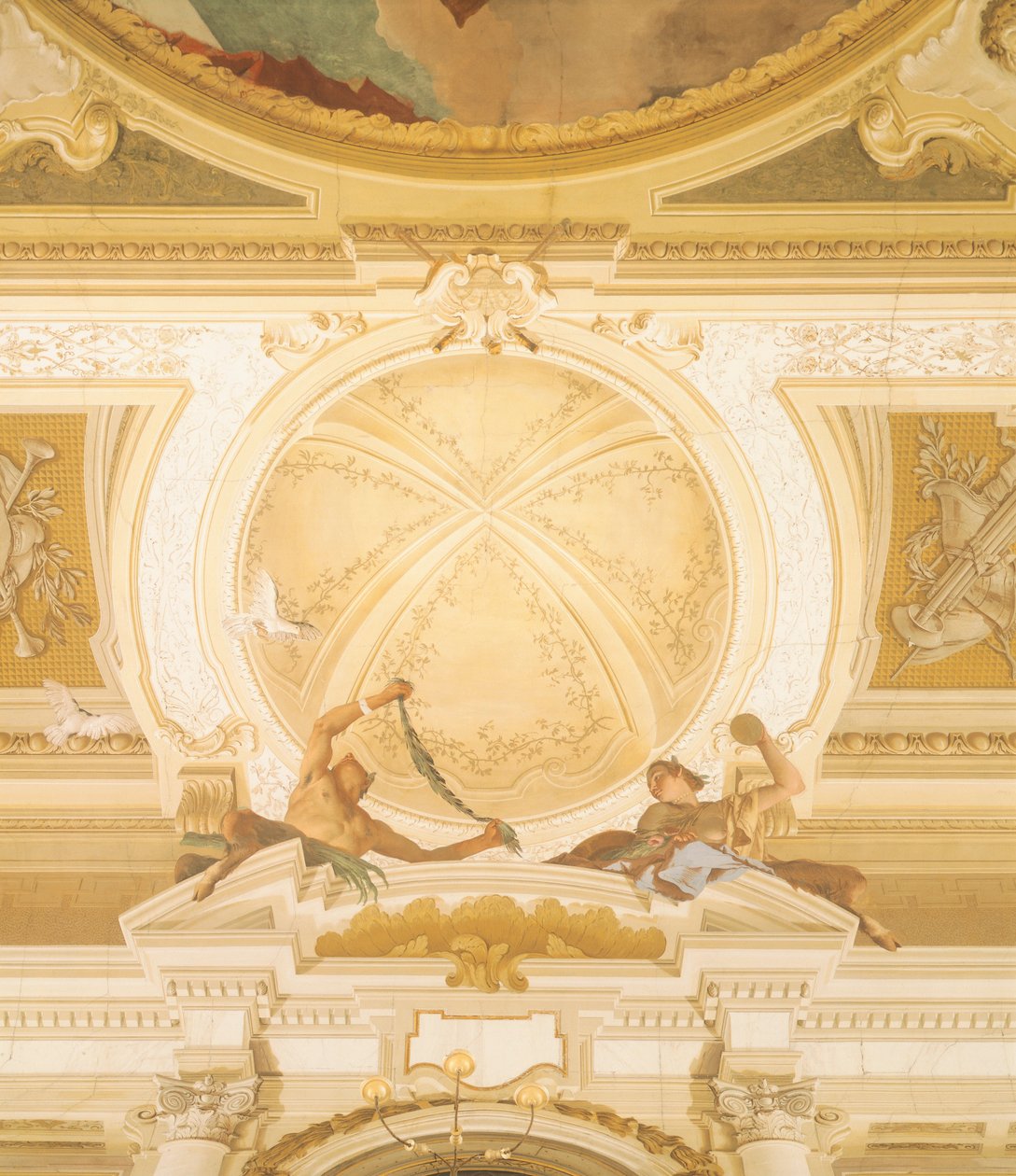 Detalle de frescos en el techo del salón de baile, Villa Pisani, Stra, Venecia de Giovanni Battista Tiepolo