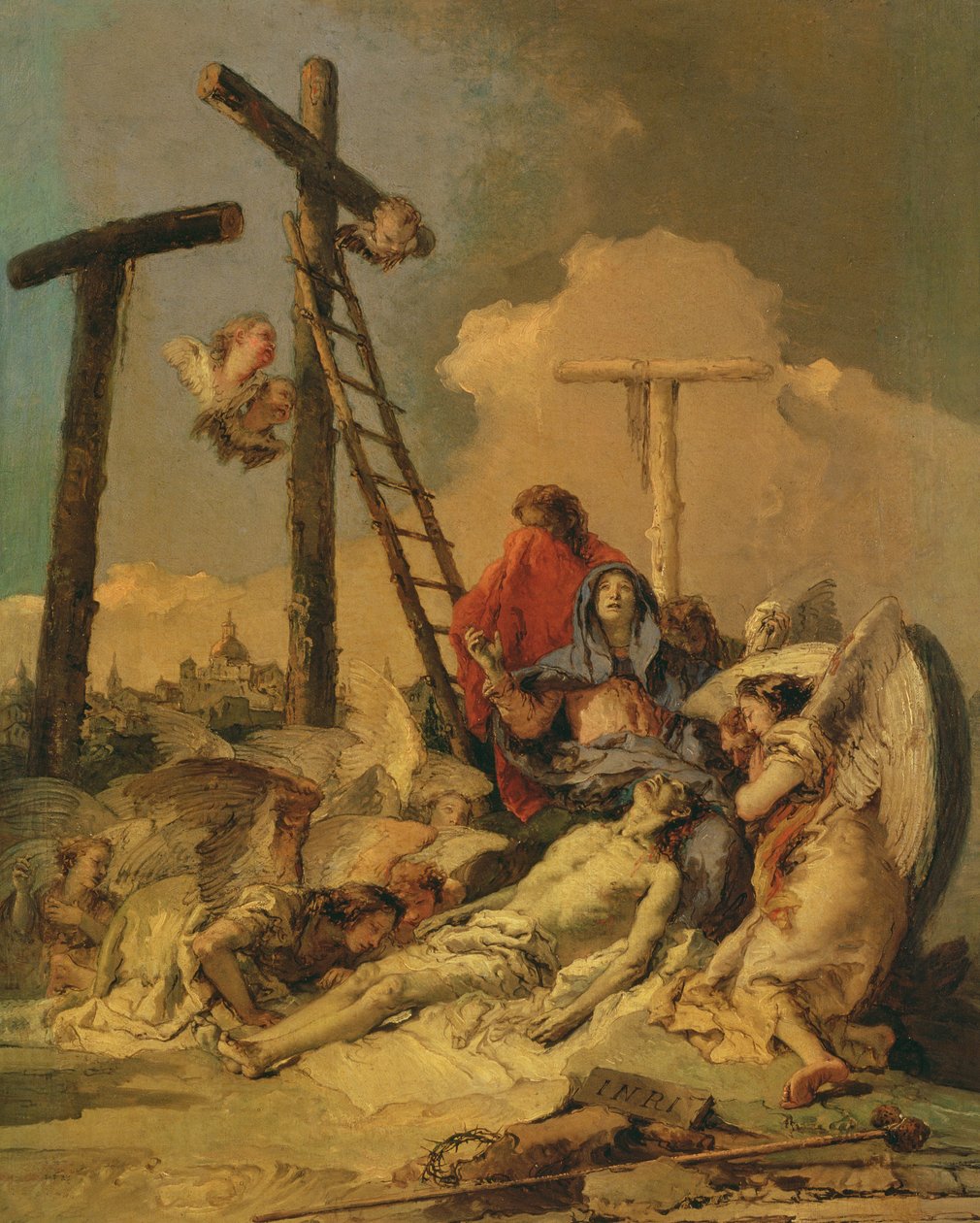 La deposición (óleo sobre lienzo) de Giovanni Battista Tiepolo