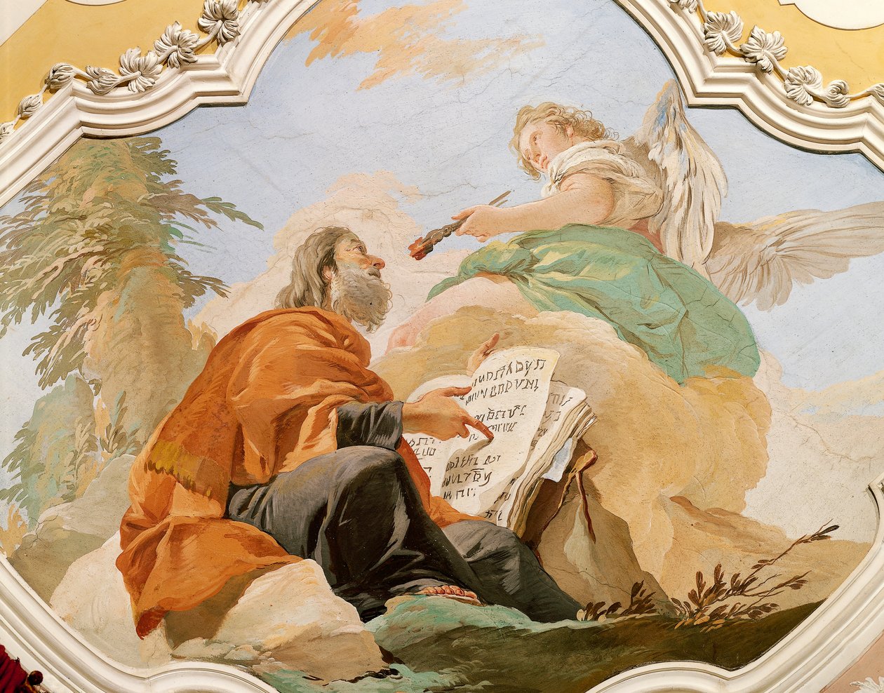 El profeta Jeremías, por Giovanni Battista Tiepolo, fresco, Palacio Patriarcal, Sala Roja, Udine de Giovanni Battista Tiepolo