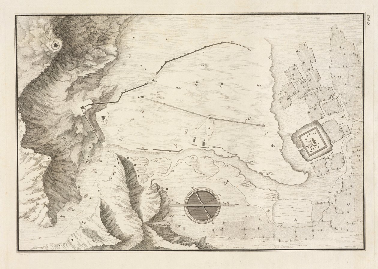 Un plan geométrico de la ciudad en ruinas de Palmira, 1753 de Giovanni Battista 1712 86 after Borra