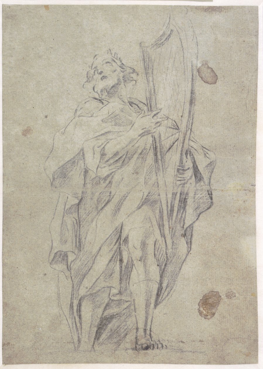 El rey David con su arpa de Giovanni Battista Beinaschi