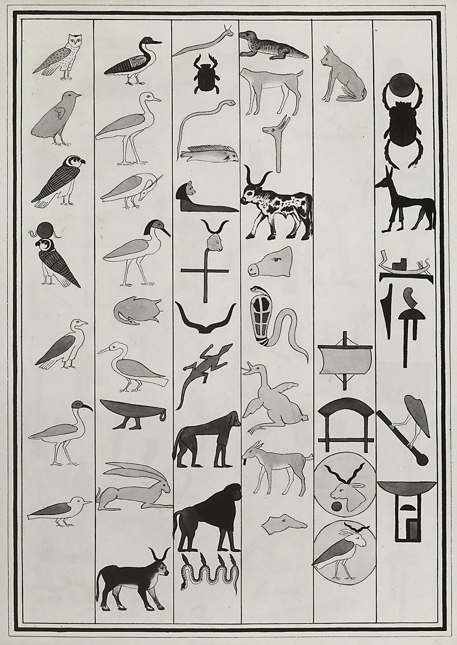 Dibujos de las decoraciones del interior de la tumba del faraón Psammetic I, reproducidos en 1817 por Giovanni Battista Belzoni, conservados en el Museo Británico de Londres de Giovanni Battista Belzoni