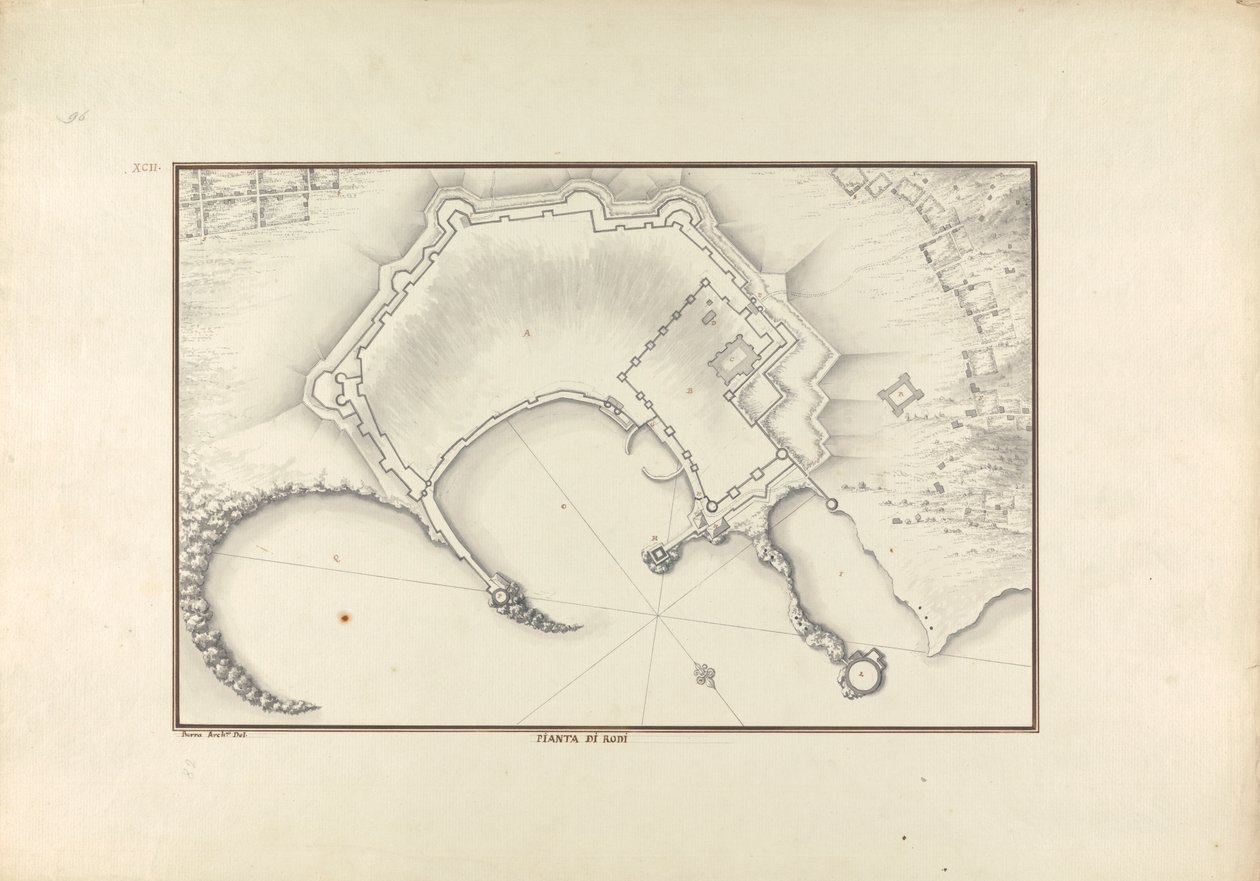 Planta de Rodas de Giovanni Battista Borra