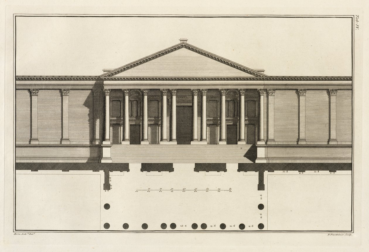 Entrada principal al Tribunal del Templo, 1753 de Giovanni Battista Borra