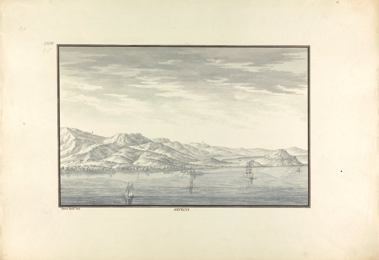 Vista de Artaki (ahora Erduk) de Giovanni Battista Borra