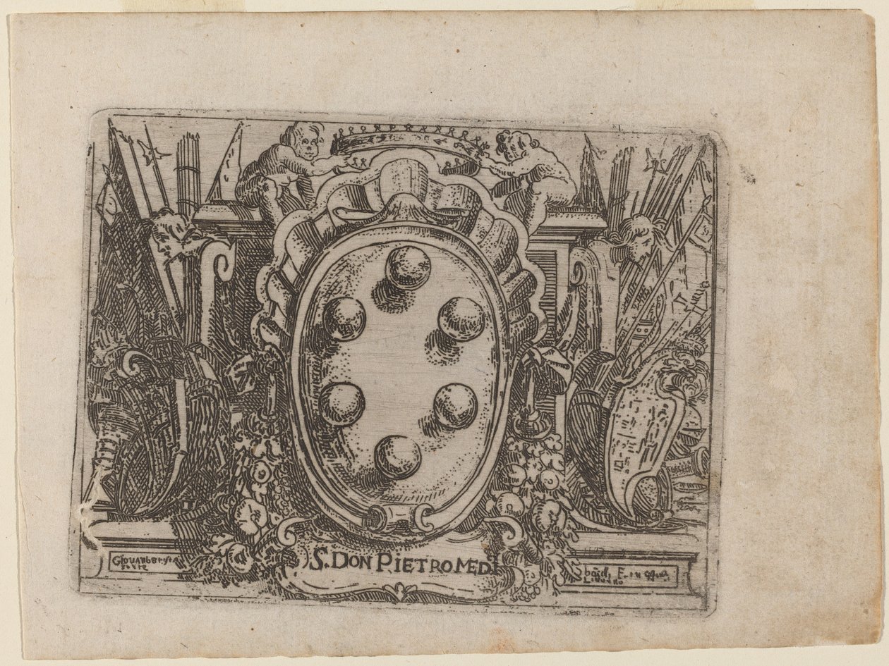 Dedicación a Don Pietro Medici de "Bizzarie di varie Figure" de Giovanni Battista Bracelli