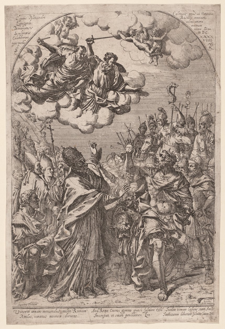Atila en las Puertas de Roma de Giovanni Battista Bracelli, after Alessandro Algardi