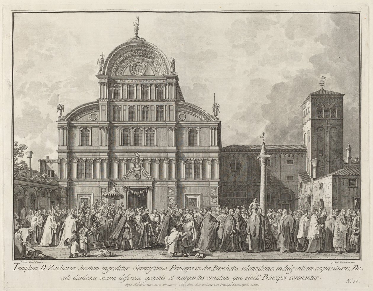 Visita del Dogo a San Zacarías el día de Pascua, 1763-1766 de Giovanni Battista Brostoloni