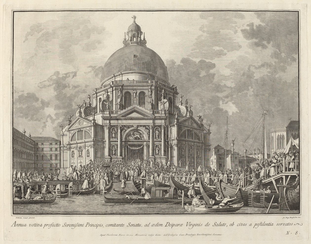 Visita anual del Dogo a Santa Maria della Salute de Giovanni Battista Brustolon after Canaletto