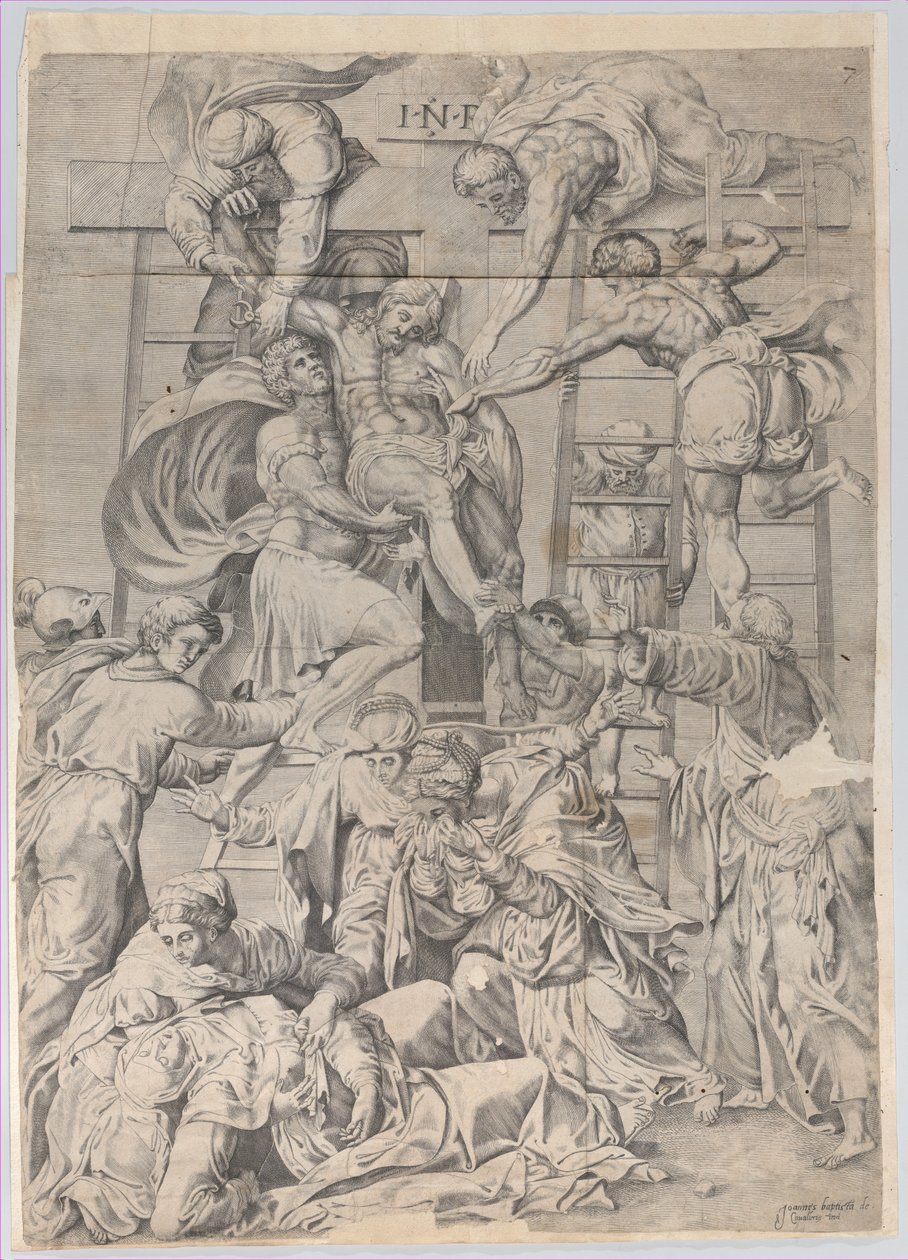 El descendimiento de la cruz de Giovanni Battista Cavalieri