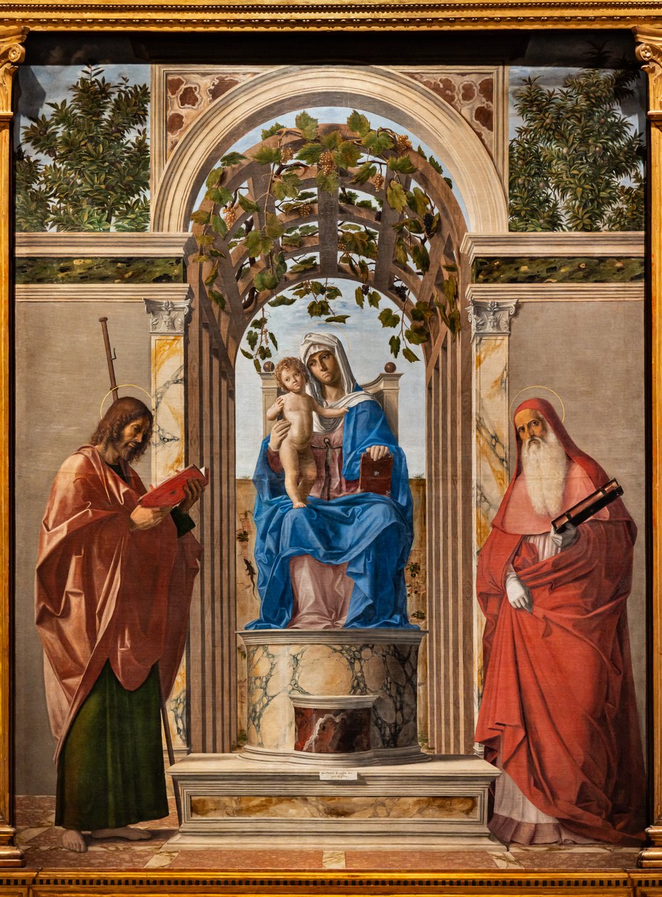 Virgen entronizada con el Niño Jesús entre los santos Santiago y Jerónimo, de Giovanni Battista Cima da Conegliano