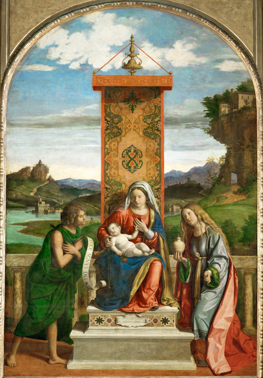 La Virgen con el Niño entre San Juan Bautista y
Santa Magdalena ... de Giovanni Battista Cima da Conegliano