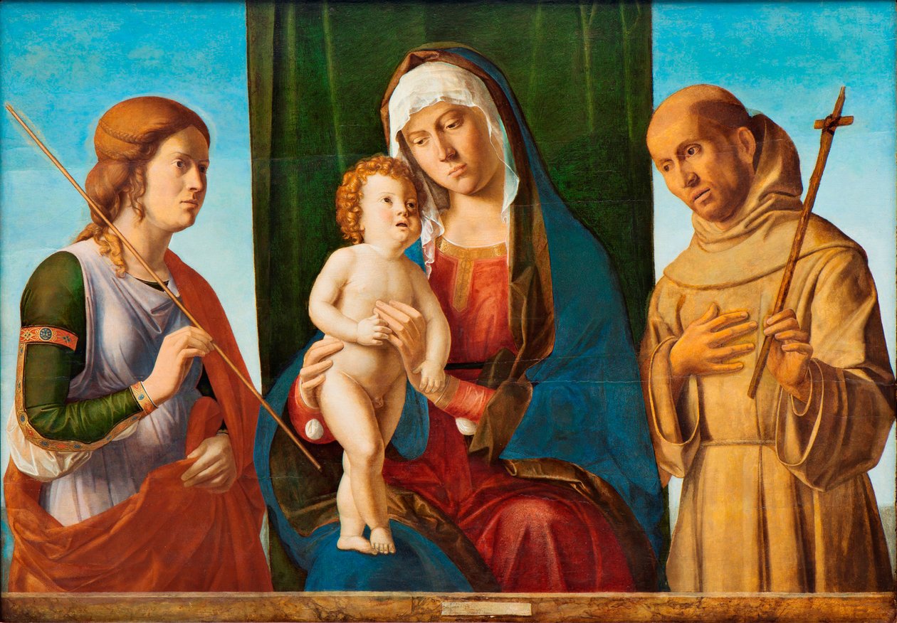 Madonna y el Niño entre Santa Úrsula y San Francisco de Asís, c. 1495 de Giovanni Battista Cima da Conegliano