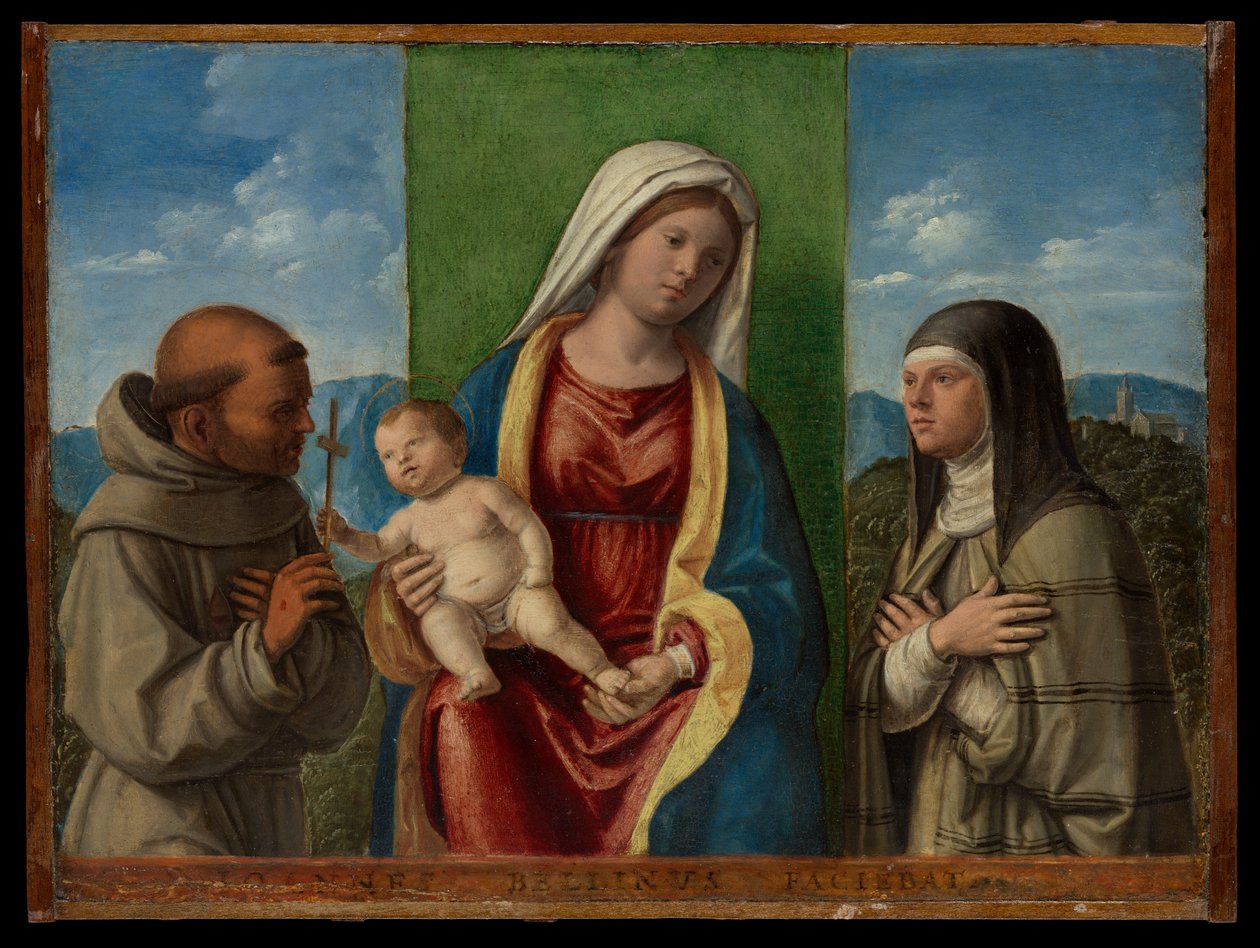 La Virgen con el Niño y los santos Francisco y Clara de Giovanni Battista Cima da Conegliano