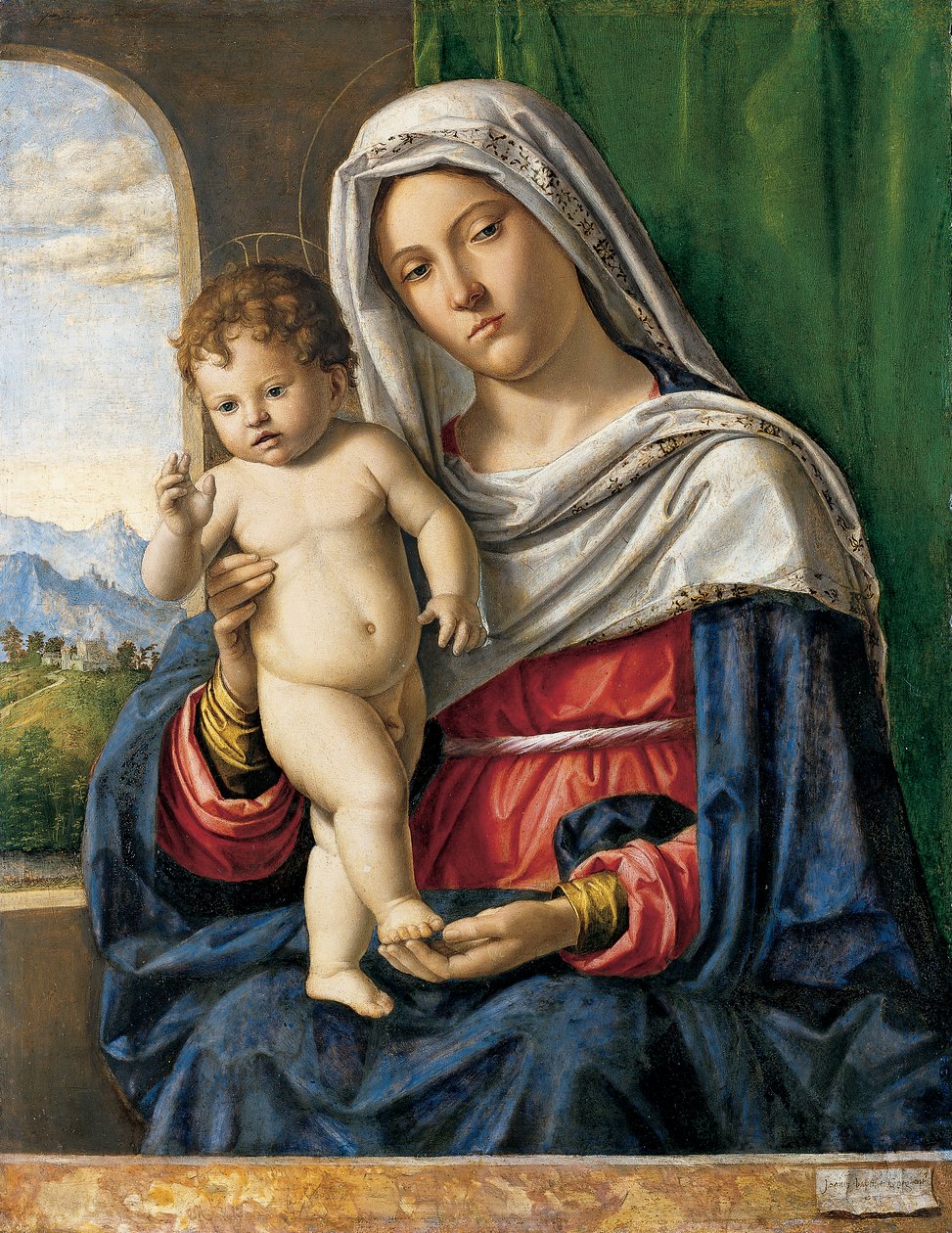 Virgen con el Niño, c.1500-4 (óleo sobre álamo) de Giovanni Battista Cima da Conegliano
