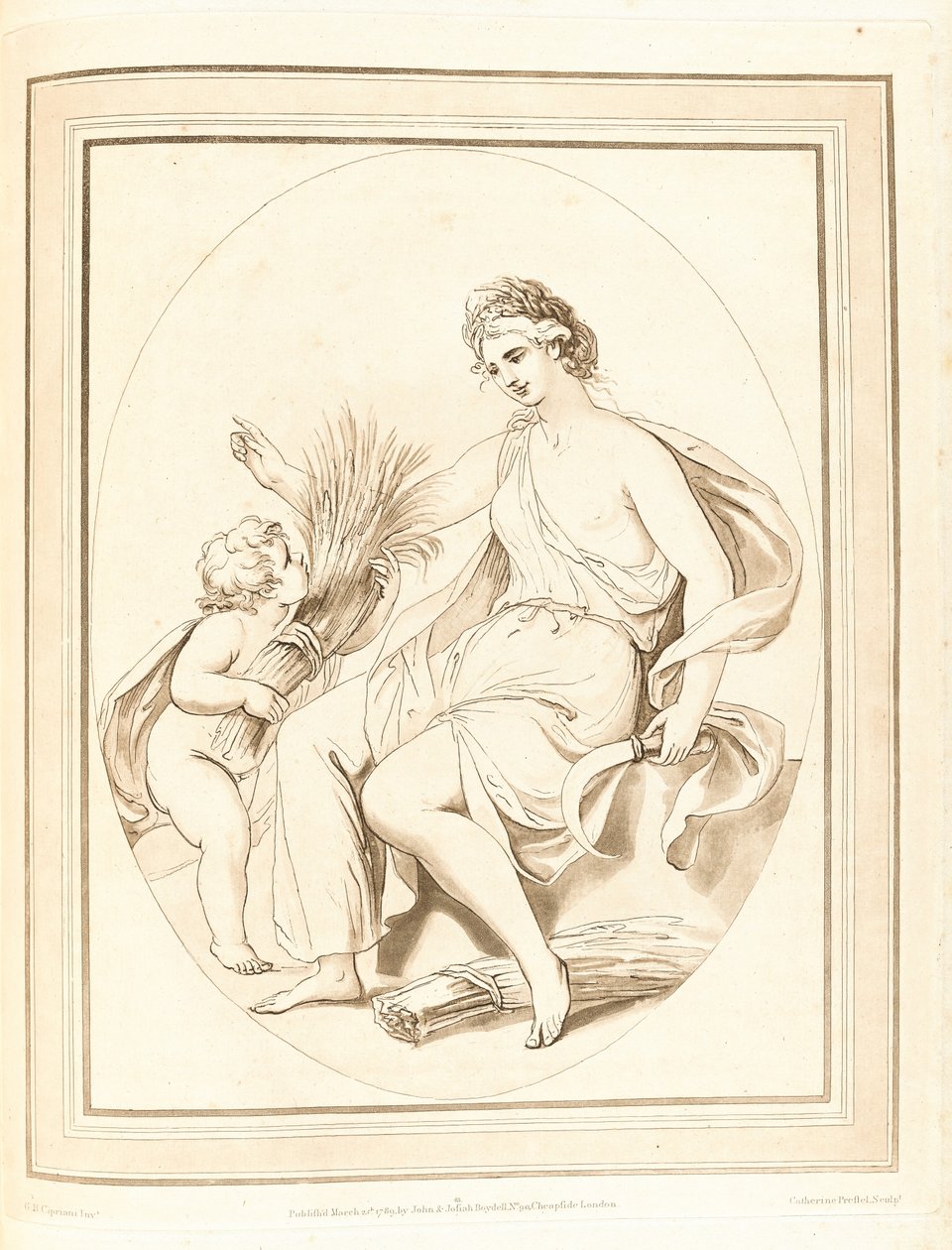 Una Colección de Grabados después de los Bocetos y Dibujos del Difunto Celebrado Giovanni Battista Cipriani, Esqr R.A. de Giovanni Battista Cipriani