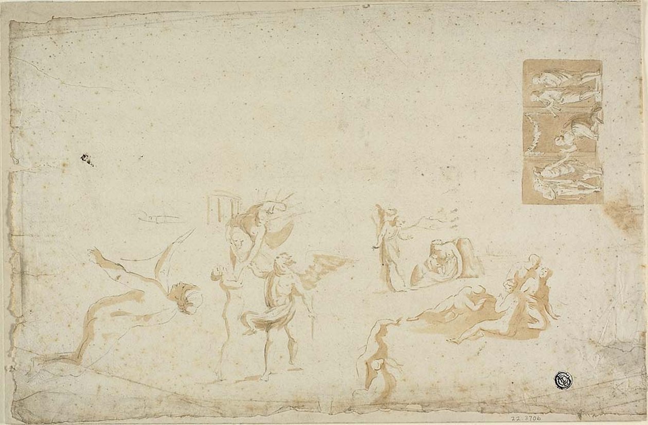 Bocetos de temas mitológicos de Giovanni Battista Cipriani