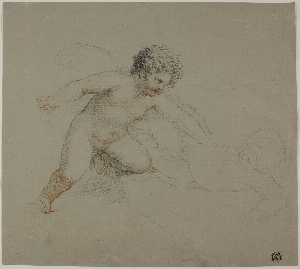 Dos Putti peleando de Giovanni Battista Cipriani
