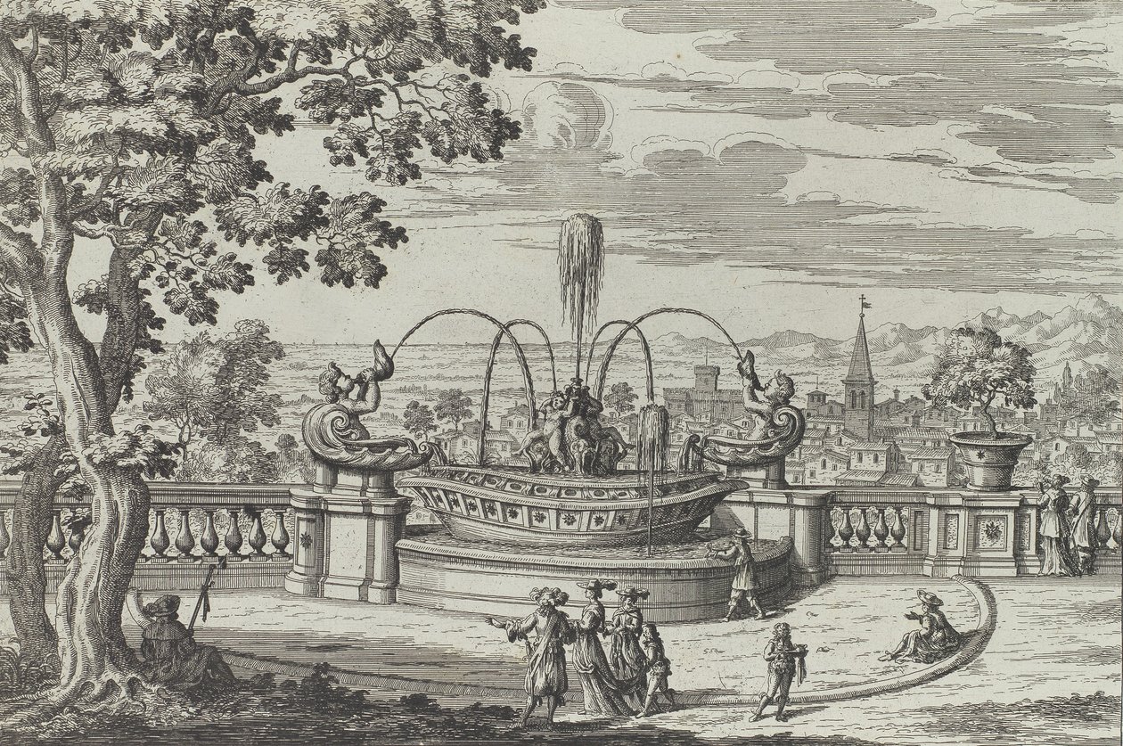 Fontana di Belvedere en Frascati de Giovanni Battista Falda