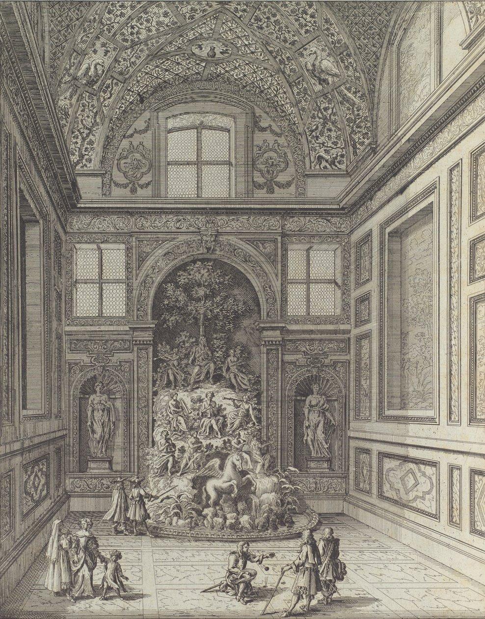 Stanza de Venti en el Teatro de Belvedere de Frascati..., 1691 o después de Giovanni Battista Falda