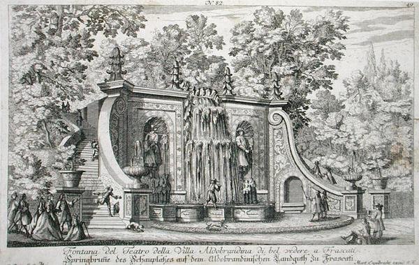 Fuente del Teatro en la Villa Aldobrandina, Frascati, c.1675, de 