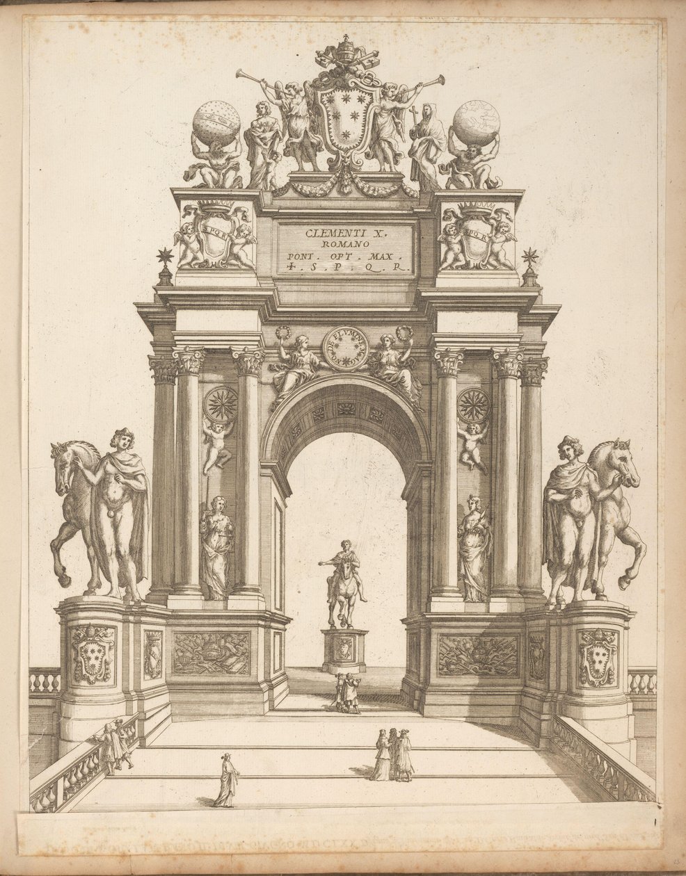 Arco Triunfal en honor del Papa Clemente X de Giovanni Battista Falda