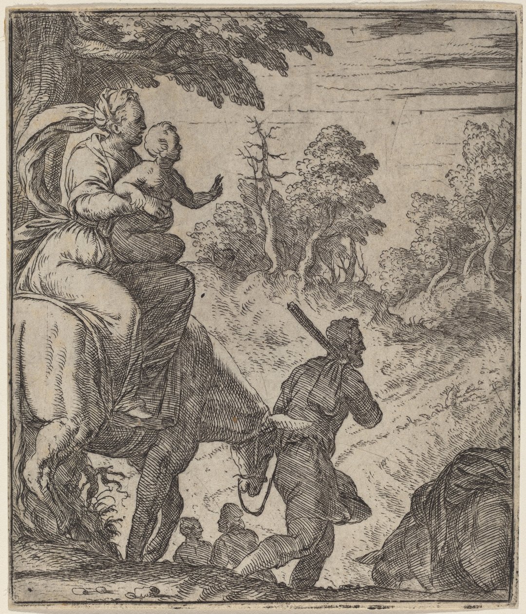 La huida a Egipto de Giovanni Battista Fontana