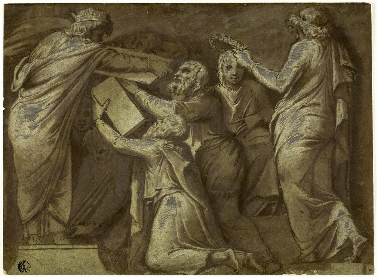 Numa Pompilio dicta las leyes a los romanos de Giovanni Battista Galestruzzi