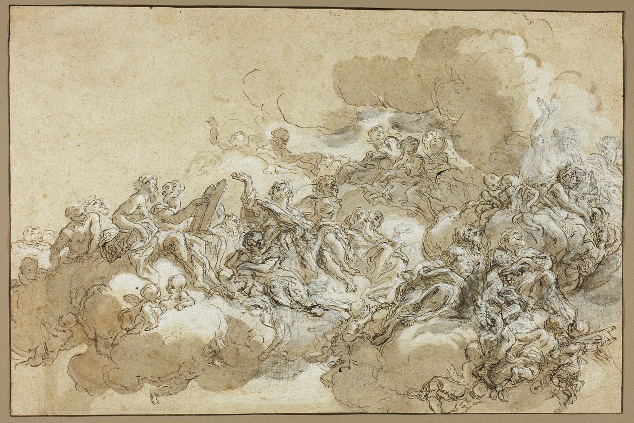 Estudio de detalle para La Asunción de Santa Inés de Giovanni Battista Gaulli