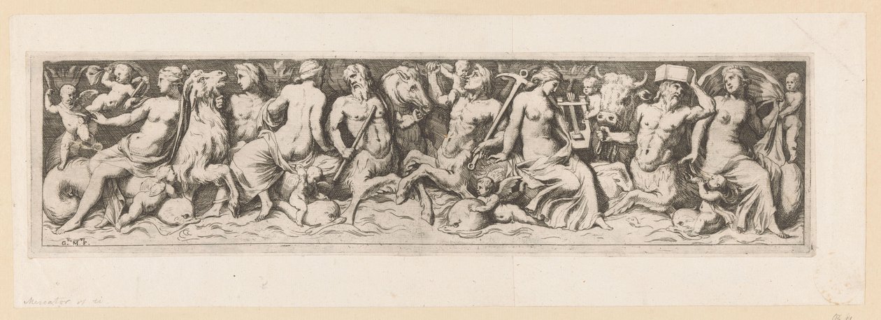 Tritones, nereidas y amorcillos de Giovanni Battista Mercati