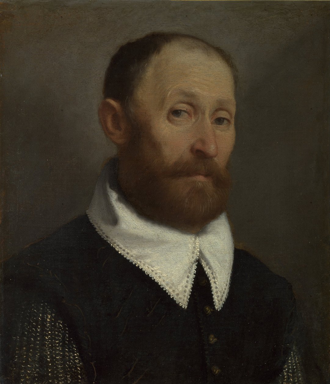 Retrato de un hombre con cejas levantadas de Giovanni Battista Moroni